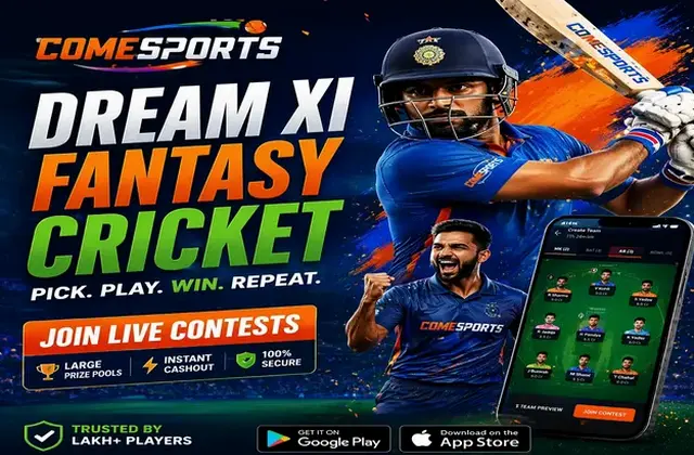 Come (come 11) fantasy cricket & matchday visual 1